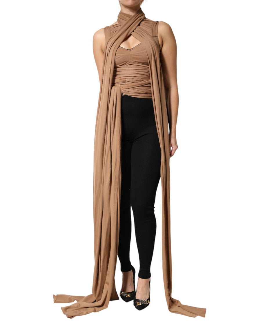 Dolce & Gabbana 66% Virgin Wool tank top in brown