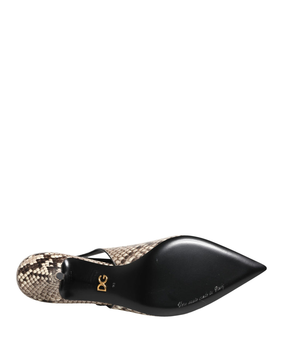 Dolce & Gabbana 10% Calf leather + 90% Reticulated Python heel in multicolor