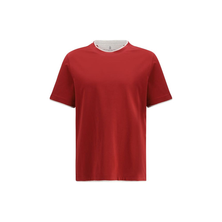 Brunello Cucinelli 100% Cotton t-shirt in red