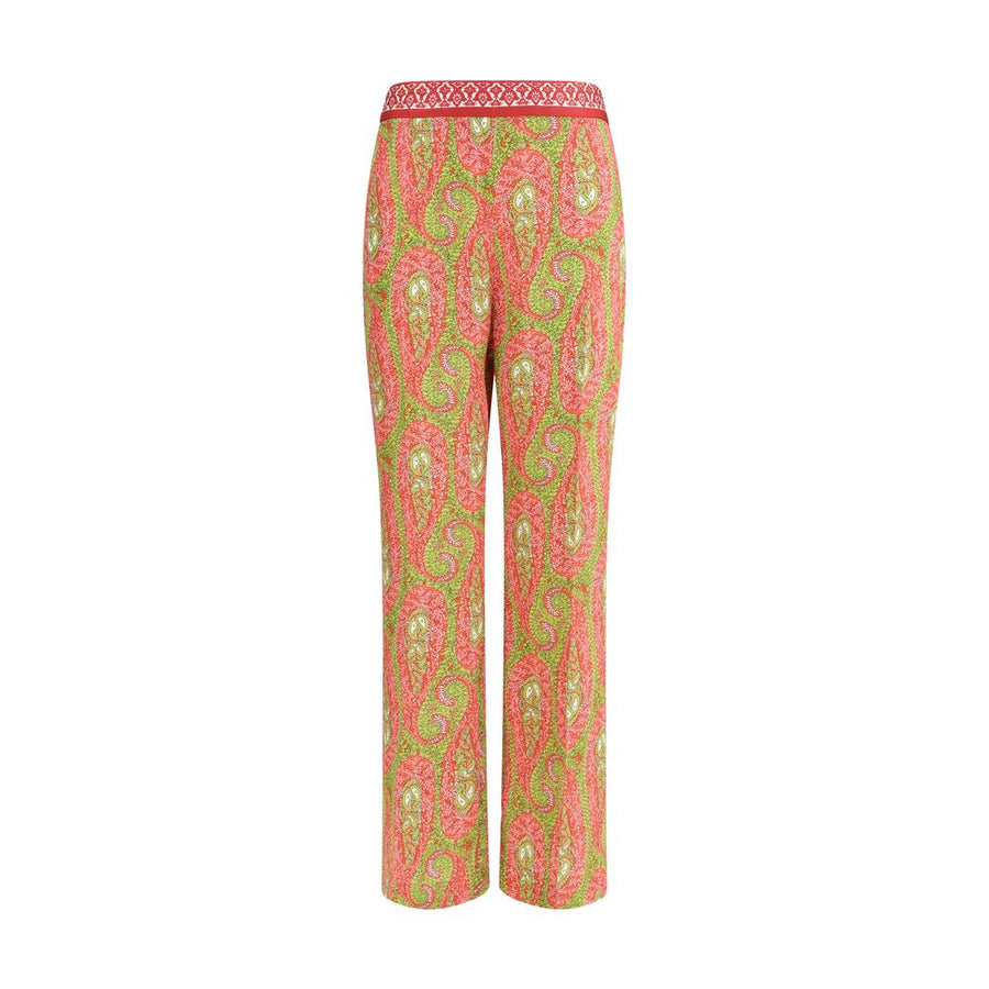 Etro 100% Polyester trousers in pink