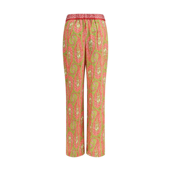 Etro 100% Polyester trousers in pink — view 2