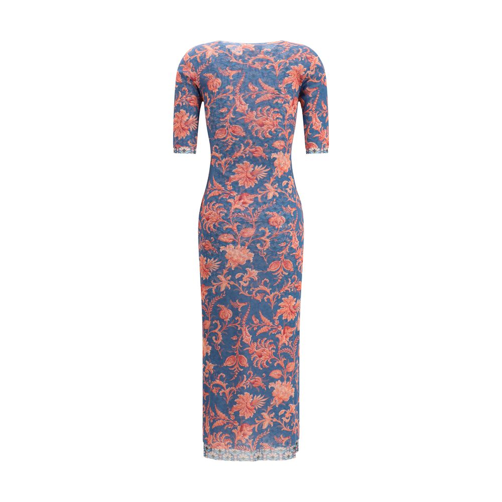 Etro 100% Polyamide dress in blue — view 2