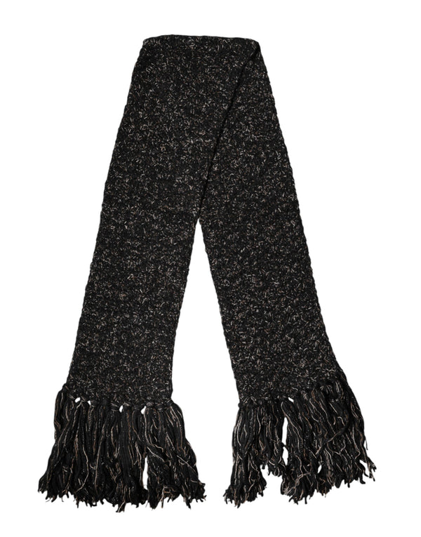 Dolce & Gabbana 05% PA + 15% PC + 05% Polyester Film Fiber + 10% WP + 15% WS + 50% WV scarf in black