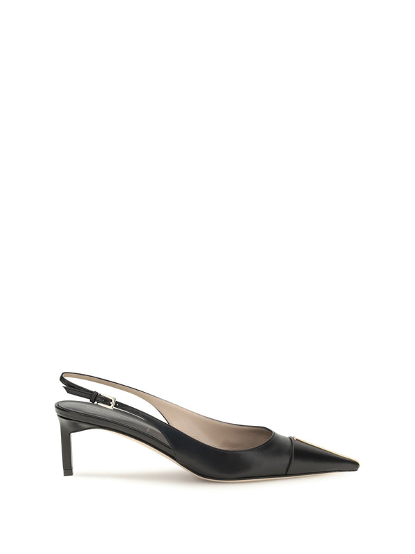 Tom Ford 100% calf leather slingback heel in black