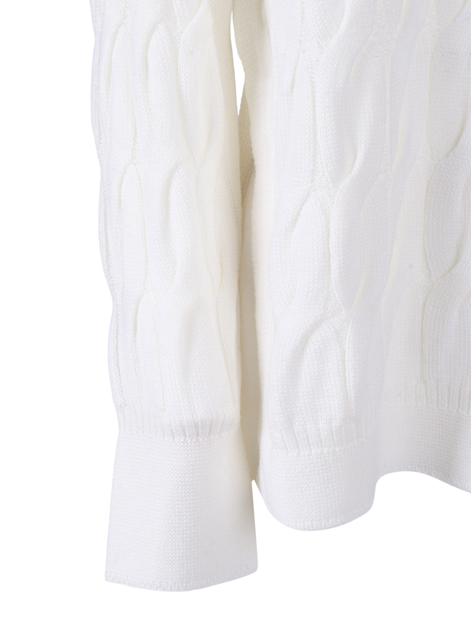 Sweater White Virgin Wool Crewneck