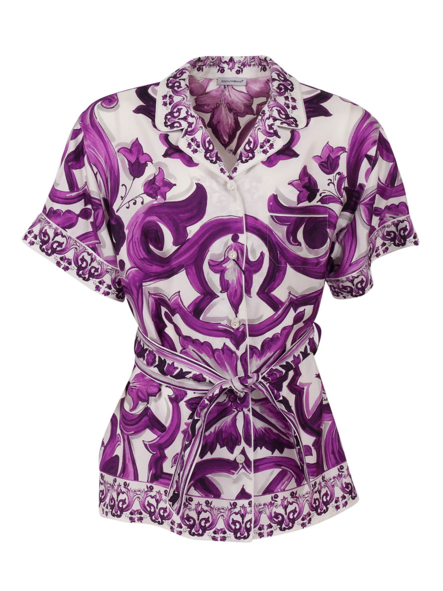 S-S Shirt Purple Silk