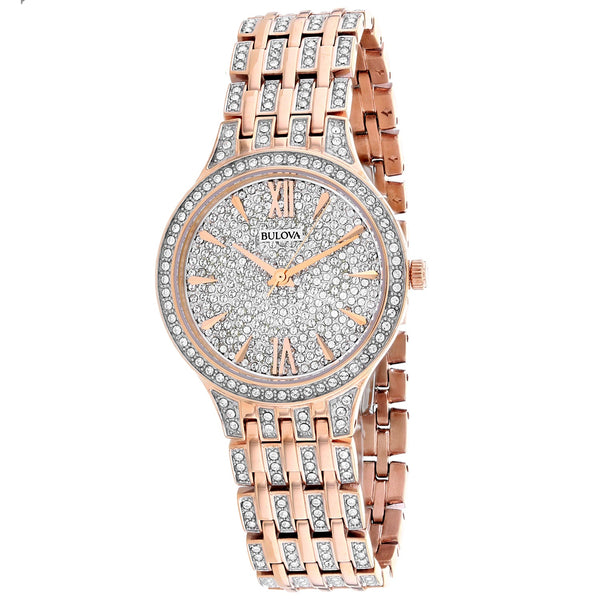 Bulova Stainless steel watch in rose gold