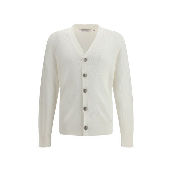 Brunello Cucinelli 100% Cotton cardigan in white