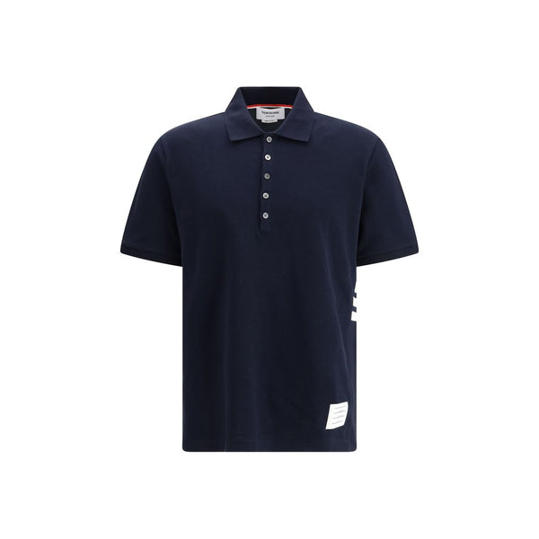 Thom Browne 100% Cotton polo shirt in navy