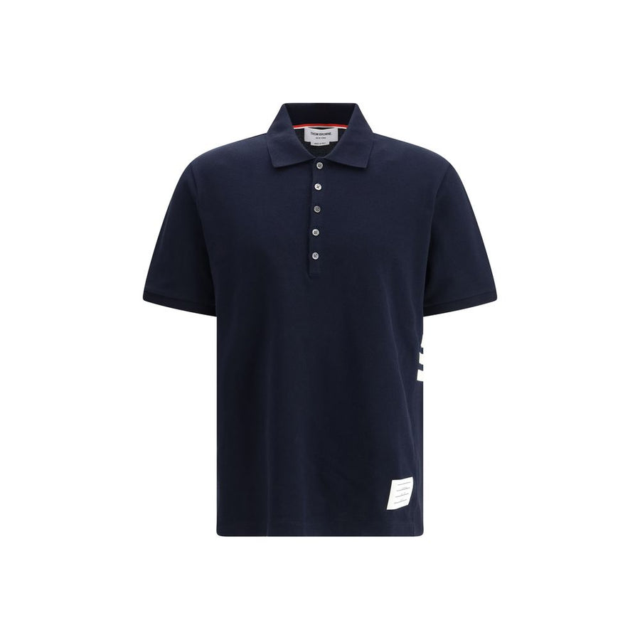 Thom Browne 100% Cotton polo shirt in navy