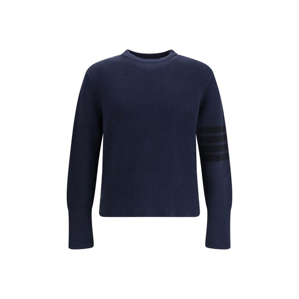Thom Browne 100% Cotton sweater in navy