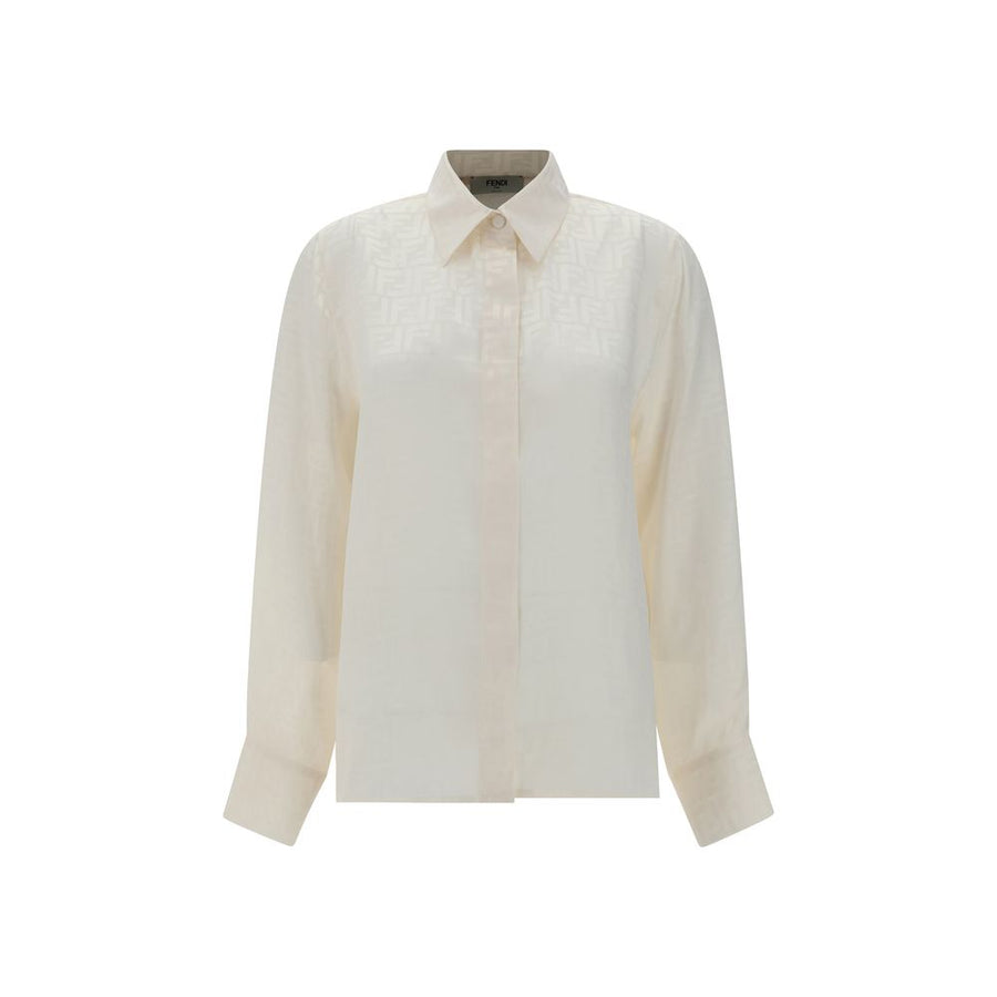 Fendi 100% Silk shirt in white