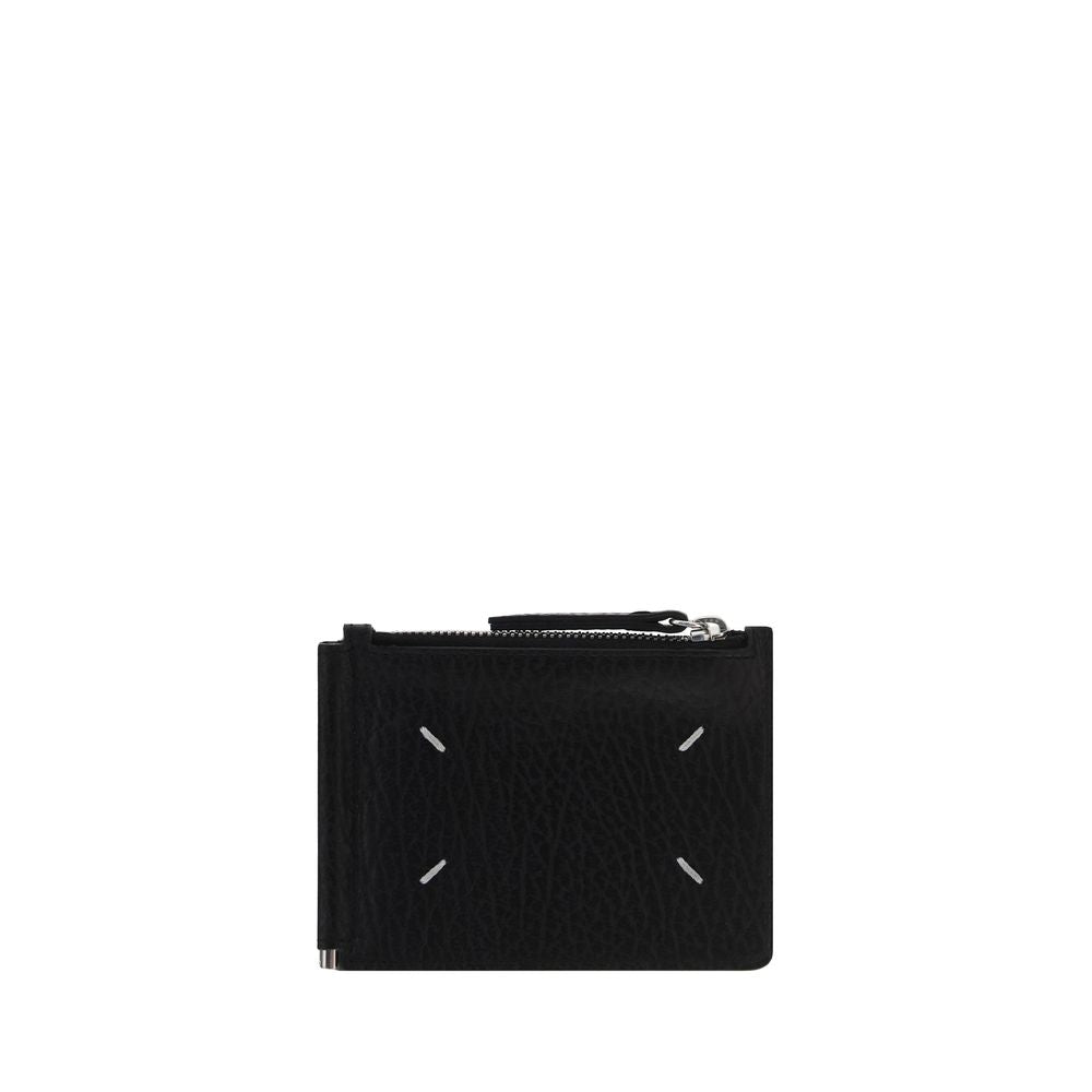 Maison Margiela 100% Calf Leather Bos Taurus card case in black — view 2