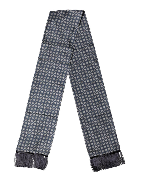 Dolce & Gabbana 100% Silk scarf in navy