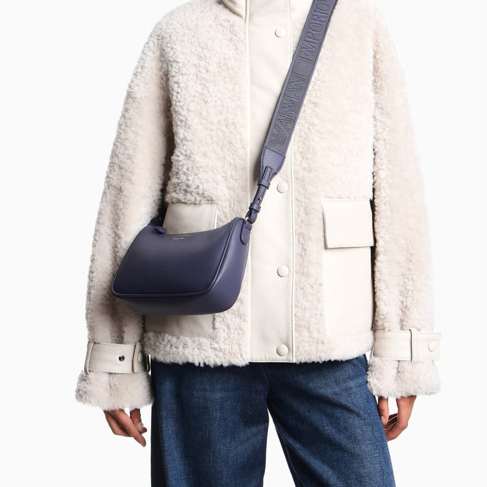 Shoulder Bag Blue Polyurethane