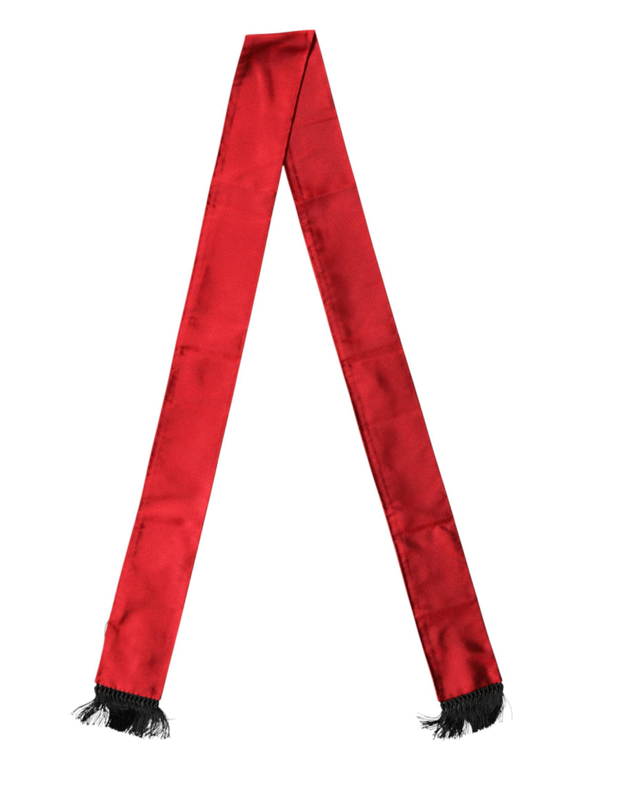 Dolce & Gabbana 100% silk scarf in red