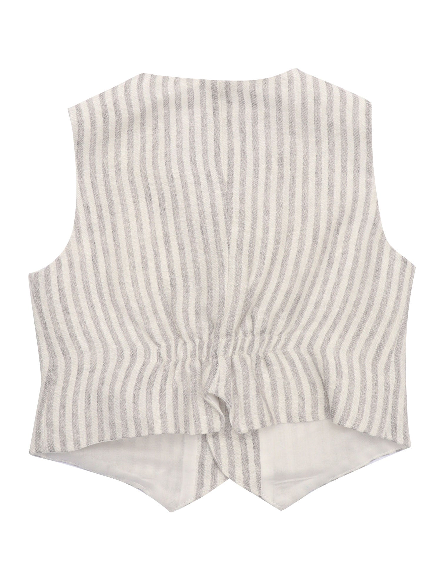 VEST Grey Linen Lining Cotton