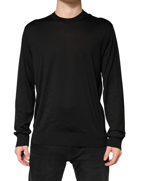 Dolce & Gabbana 100% Silk sweater in black