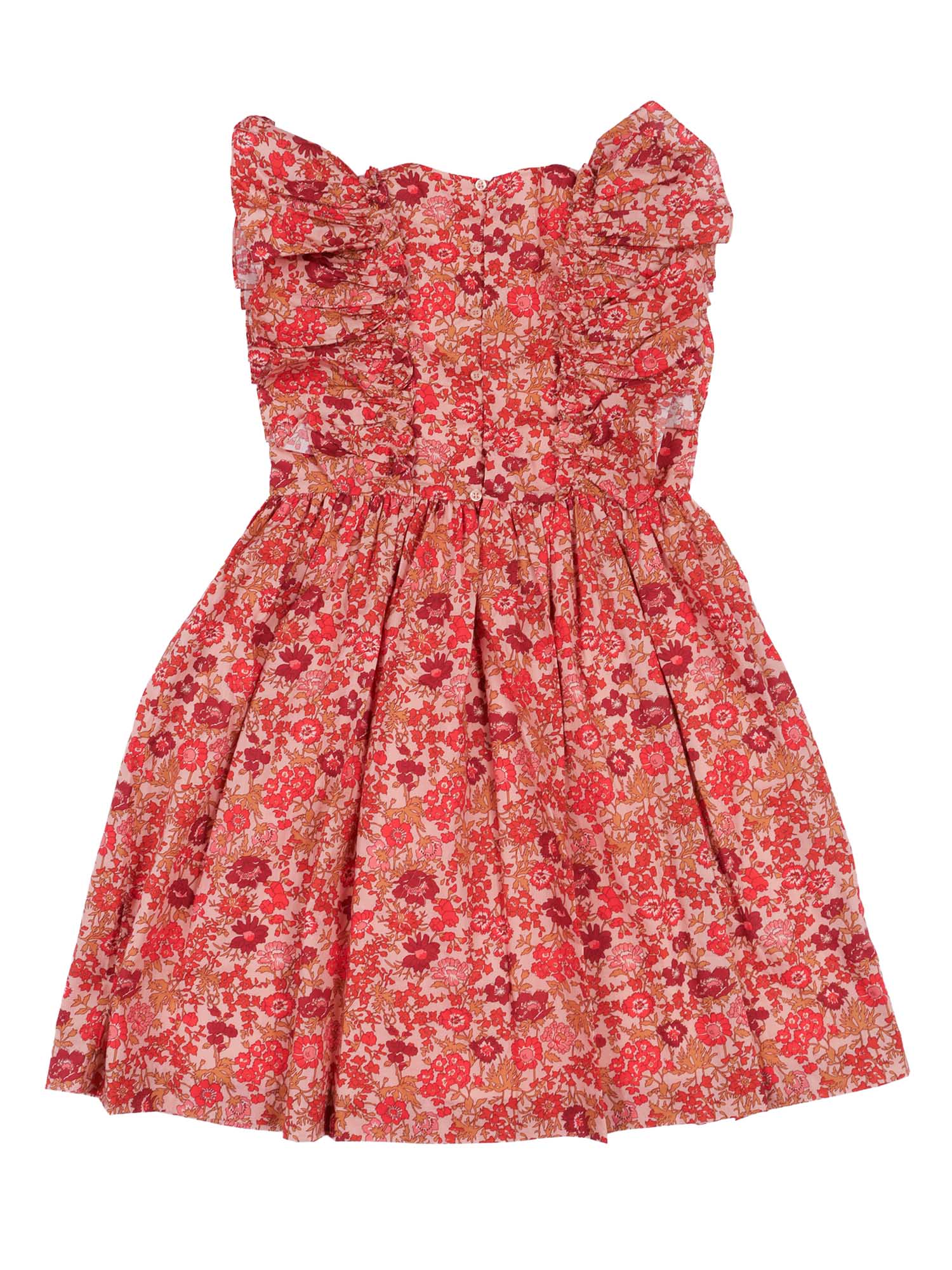 LIZZY DRESS Red Organic Cotton