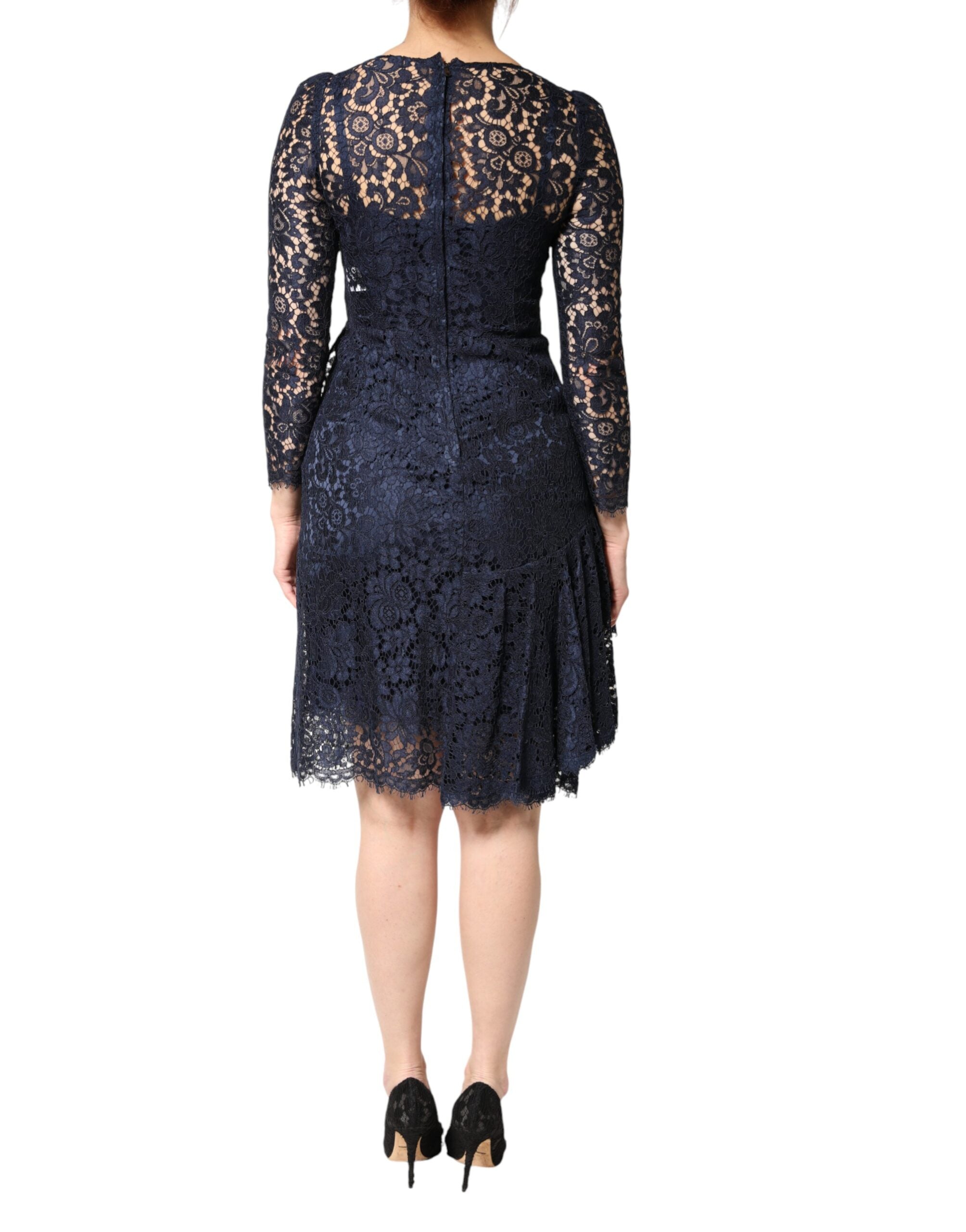 Dolce & Gabbana 45% Cotton dress in blue — view 4