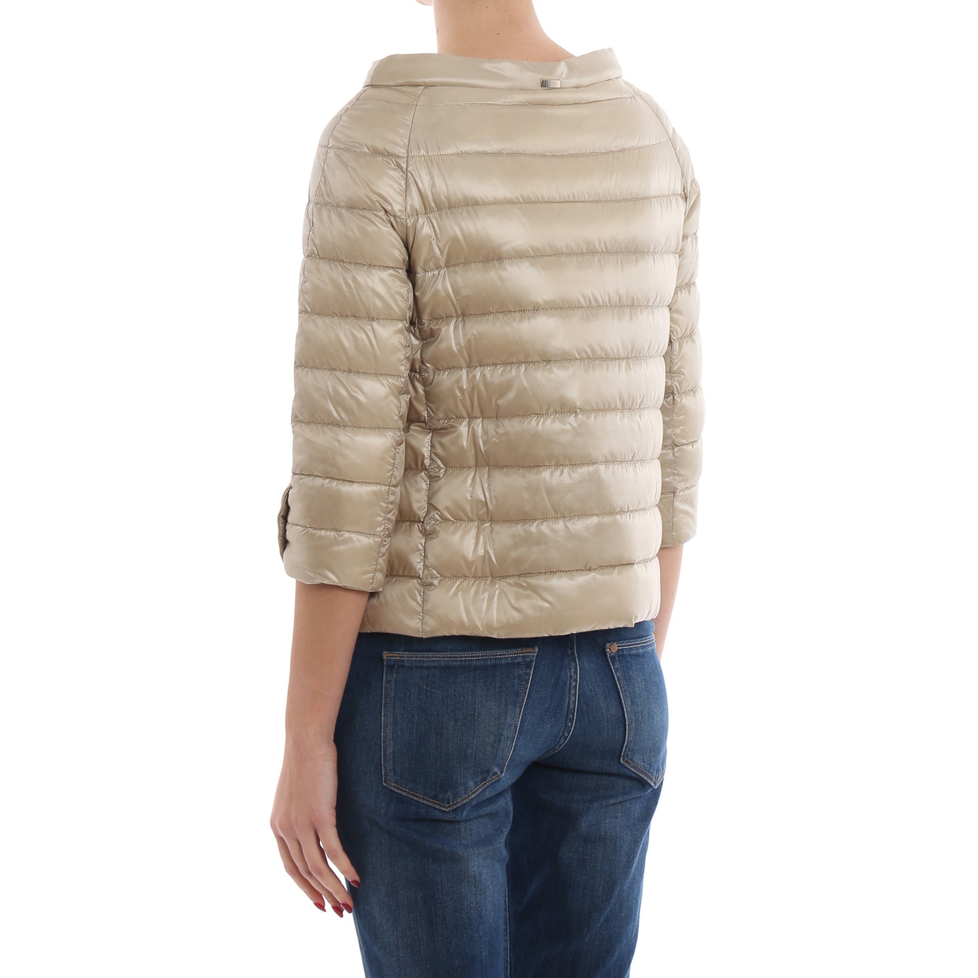 Herno Lightweight Down Jacket Beige Polyamide