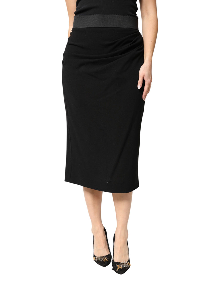 Dolce & Gabbana 5% Elastane skirt in black