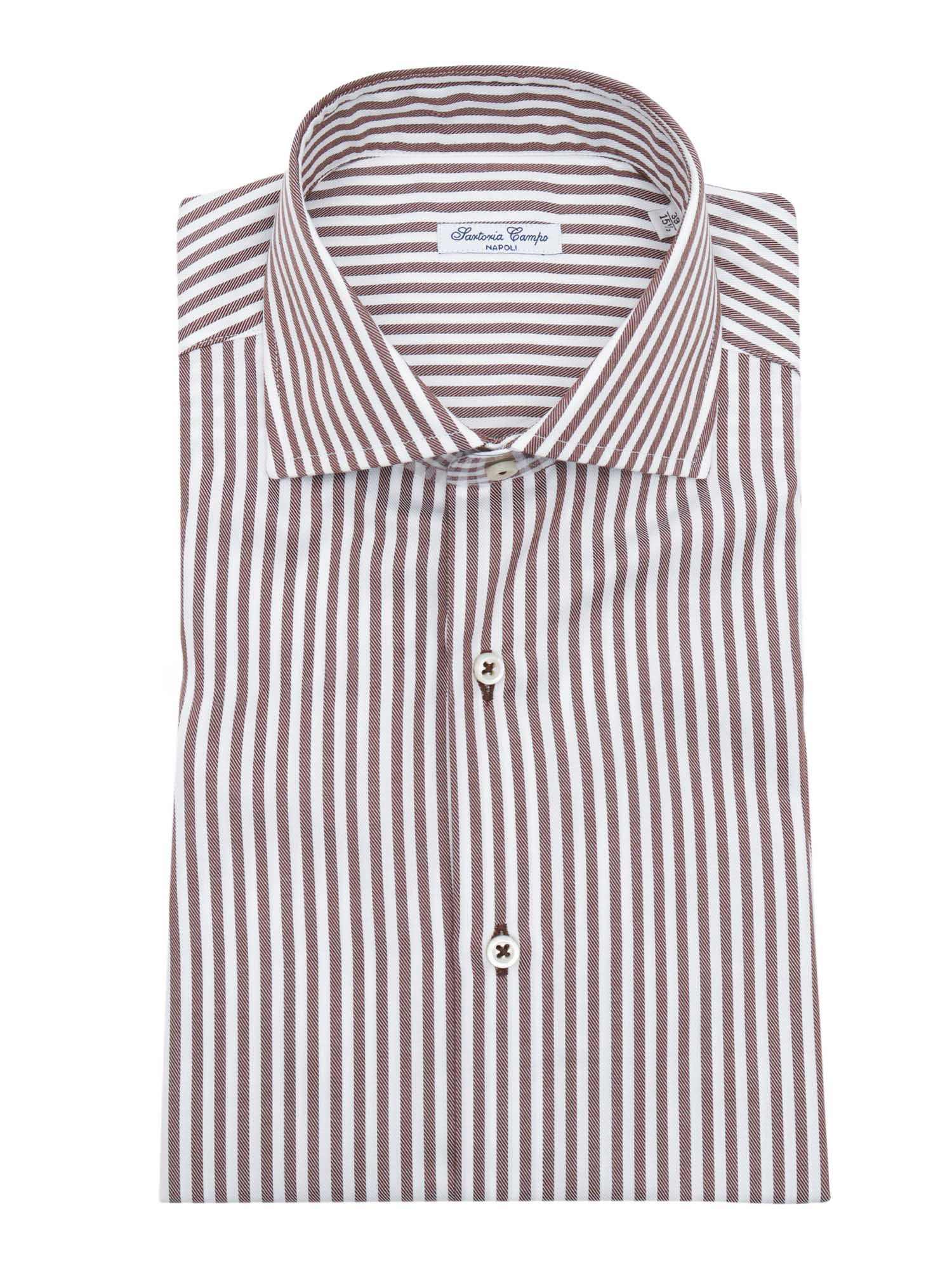 Mens Shirt Brown Cotton