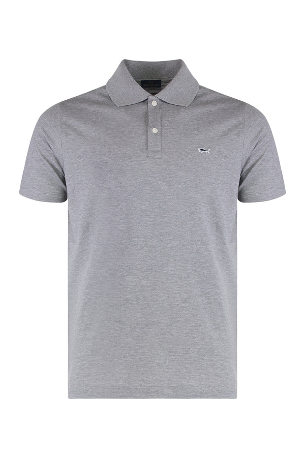 Cotton Piqué Polo Shirt Gray