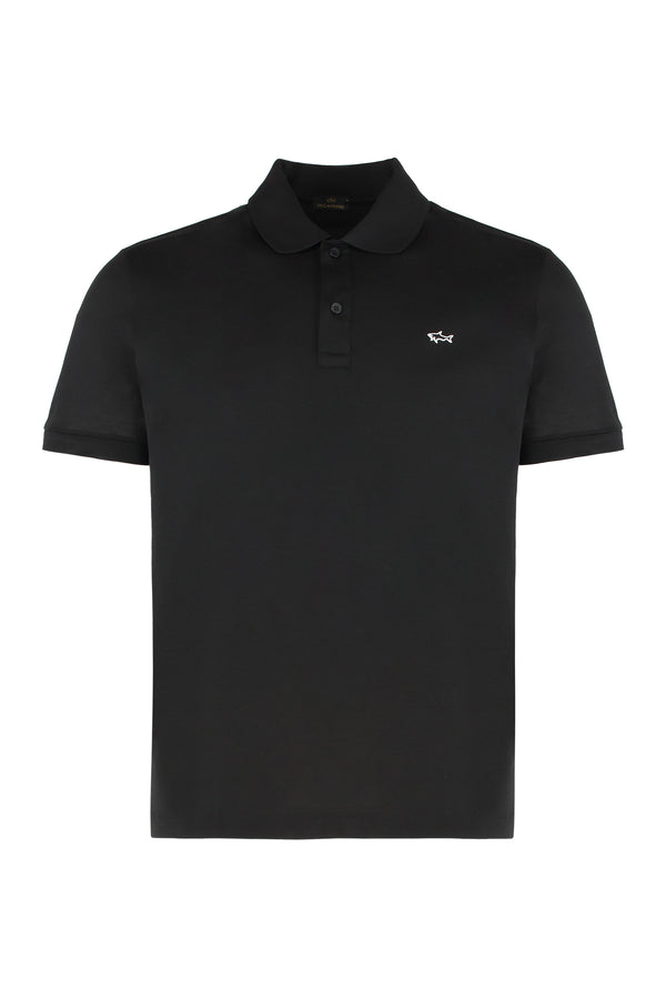 Cotton Piqué Polo Shirt Black
