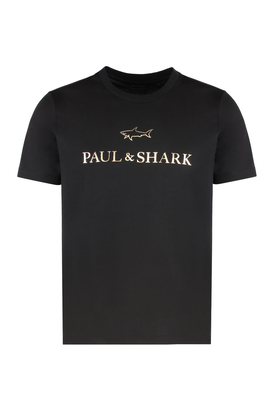 Cotton T-Shirt With Logo Print Black T-shirts