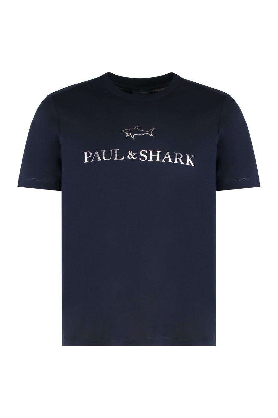Cotton Jersey T-Shirt With Logo Print Blue T-shirts