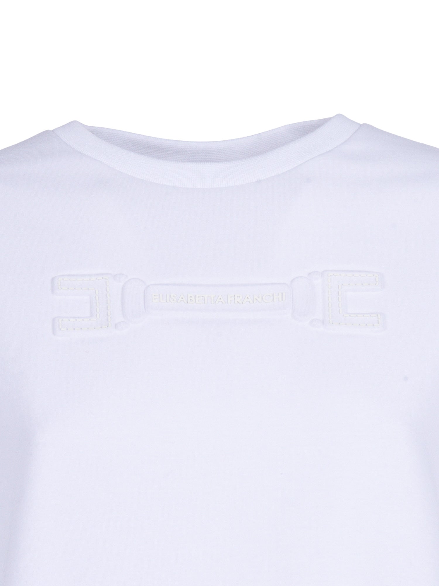 SWEATER White Cotton Polyamide Elastane