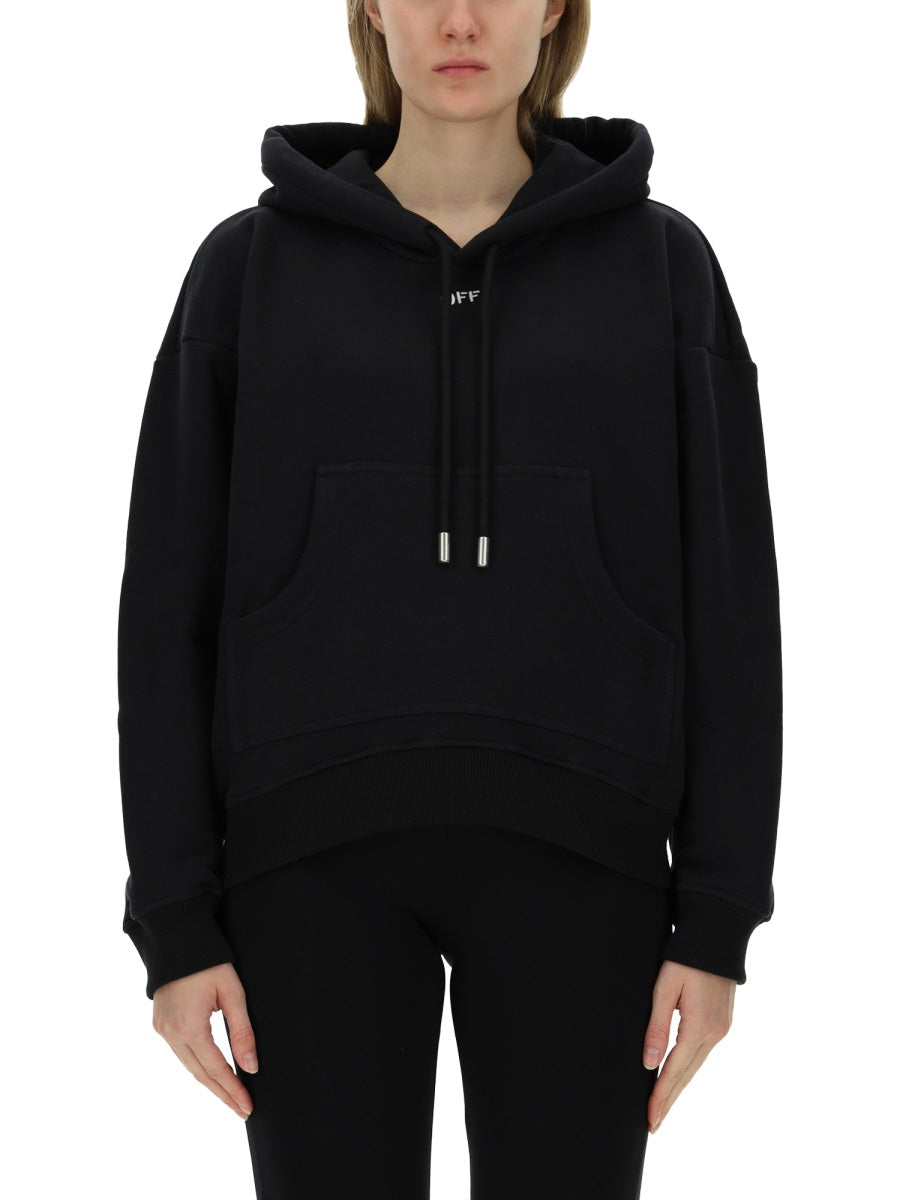 Sweatshirt With Logo Black Cotton Sweatshirts