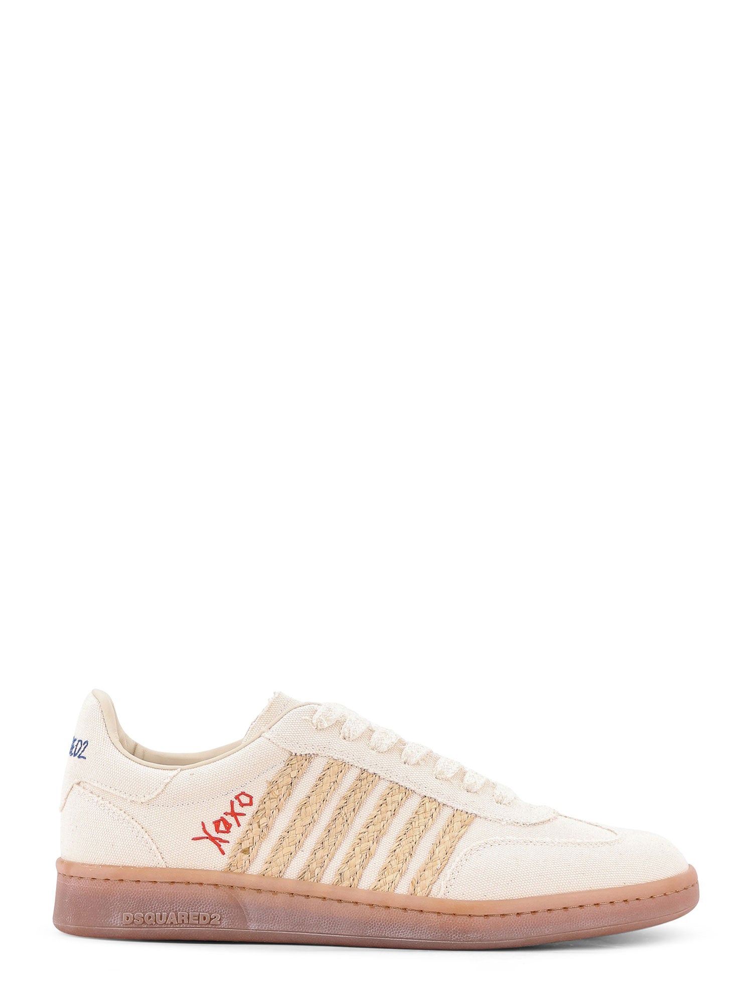 Dsquared2 Sneakers White Canvas/raffia