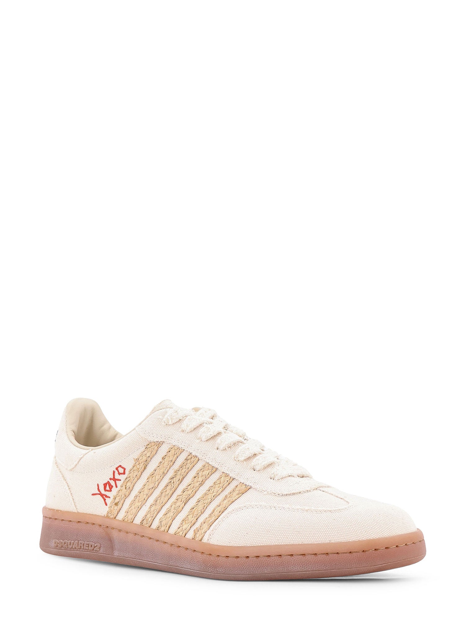 Dsquared2 Sneakers White Canvas/raffia