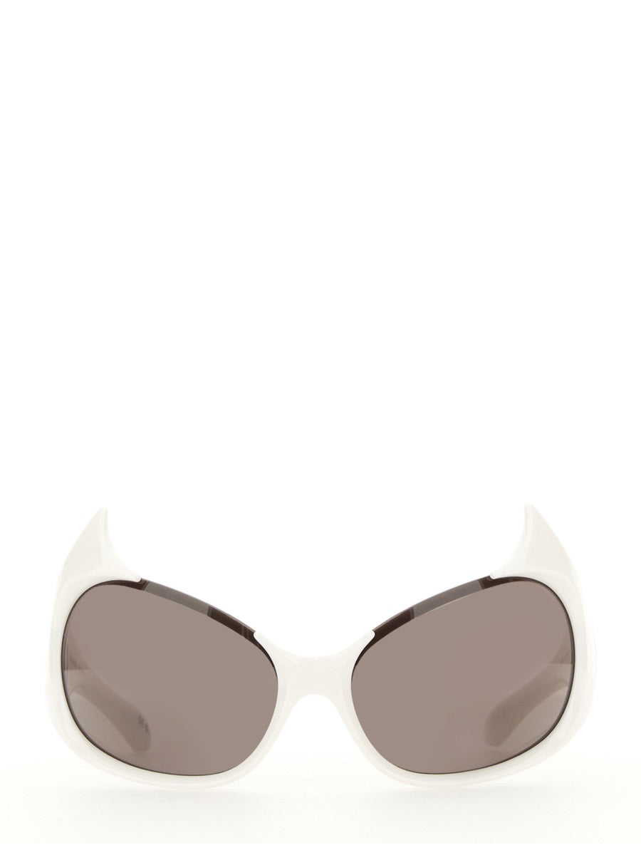 Sunglasses Gotham Cat White Plastic