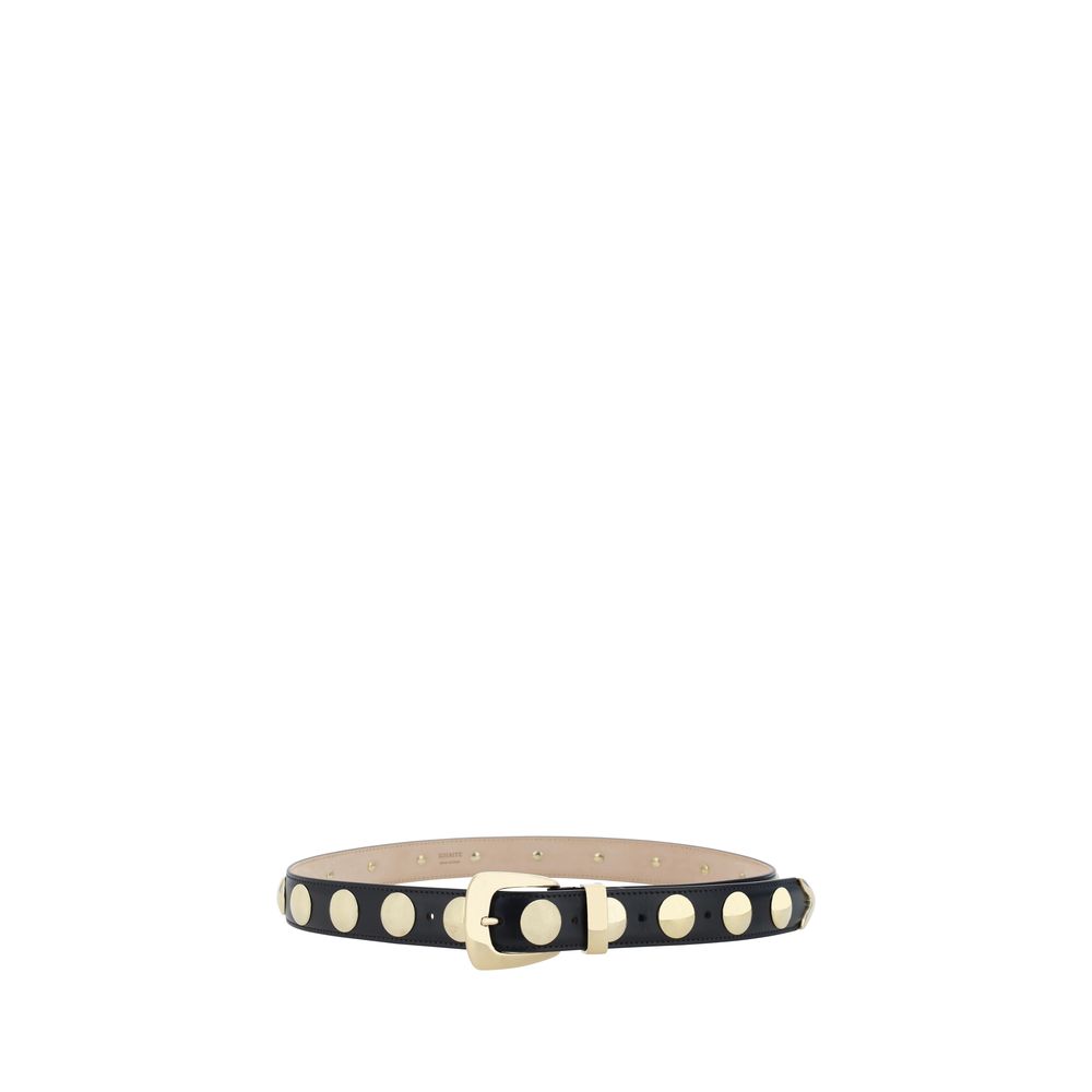 Khaite 100% Calf Leather Bos Taurus belt in black — view 2