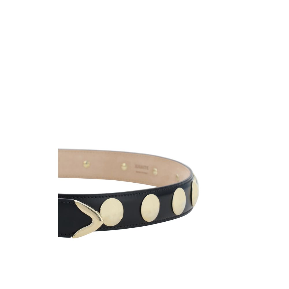 Khaite 100% Calf Leather Bos Taurus belt in black — view 3