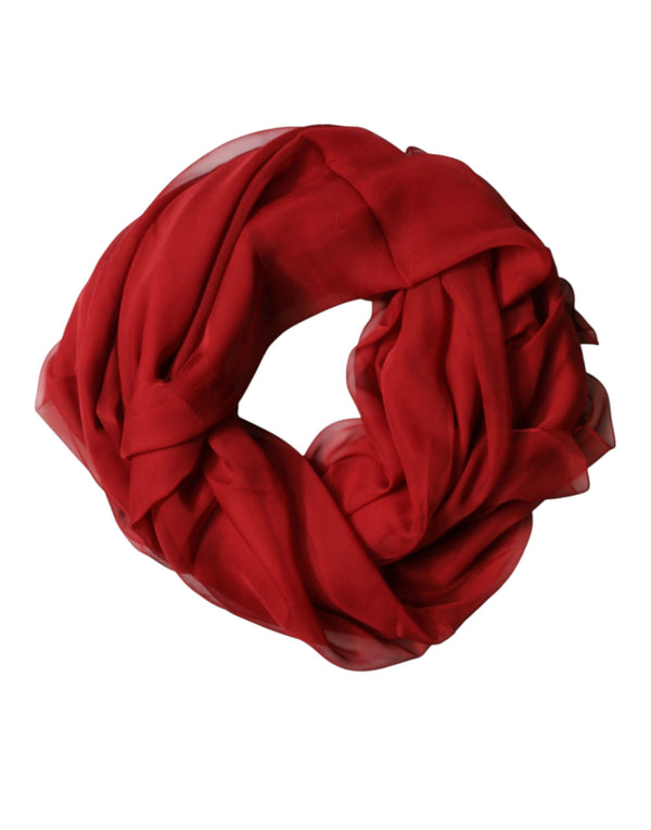 Dolce & Gabbana 100% silk shawl in red