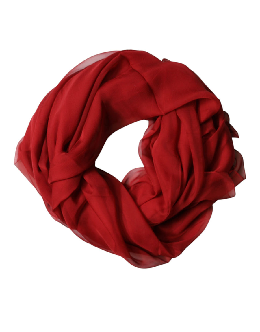 Dolce & Gabbana 100% silk shawl in red