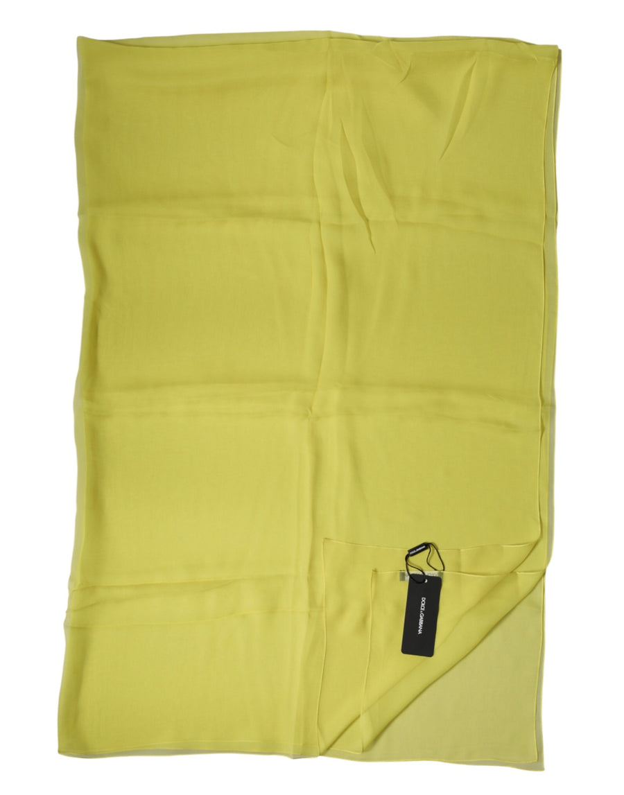Dolce & Gabbana 100% Silk shawl in yellow