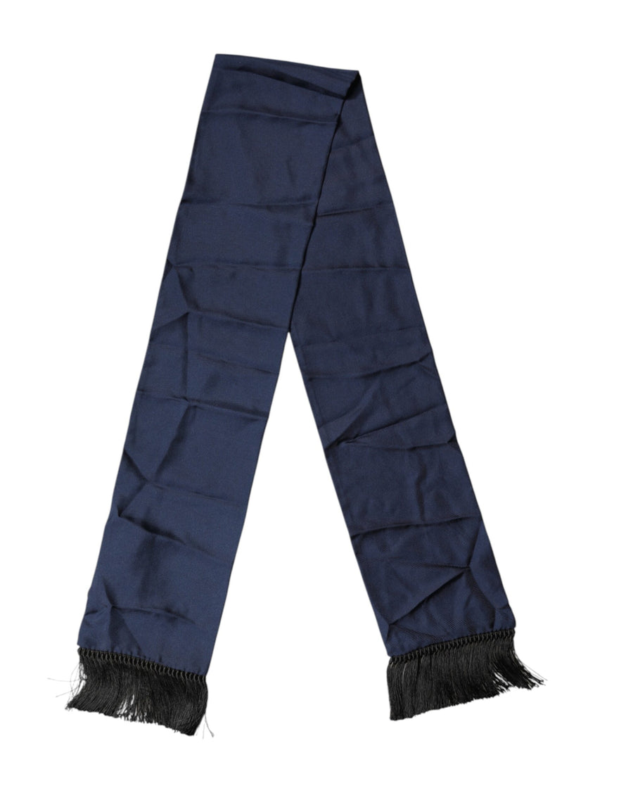 Dolce & Gabbana 100% Silk scarf in navy