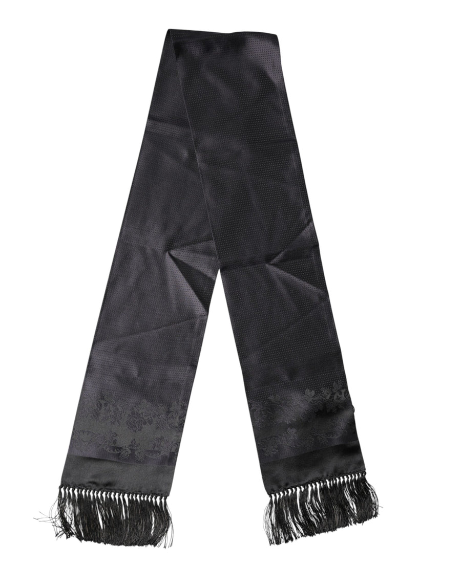 Dolce & Gabbana 100% Silk scarf in black