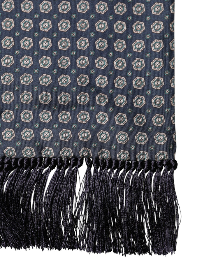 Dolce & Gabbana 100% Silk scarf in navy