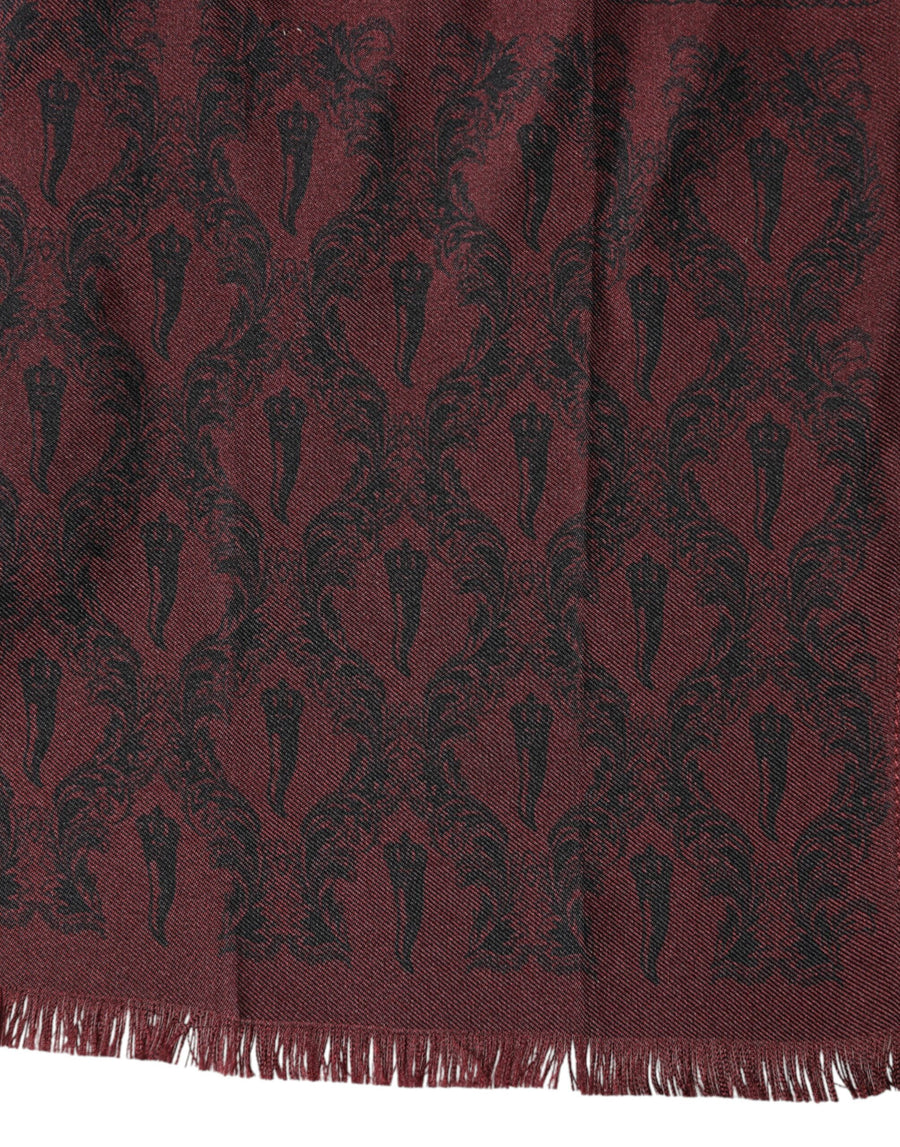 Dolce & Gabbana 100% Silk scarf in maroon