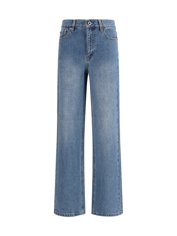 Self-Portrait 100% Cotton jeans in blue