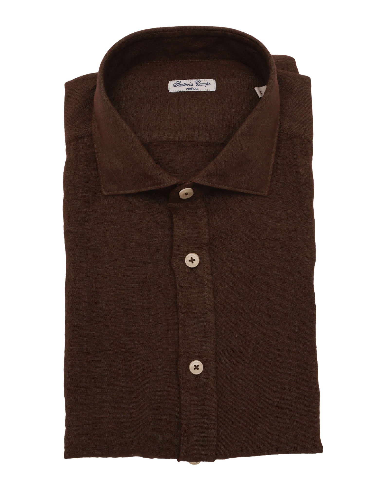Mens Shirt Brown Cotton