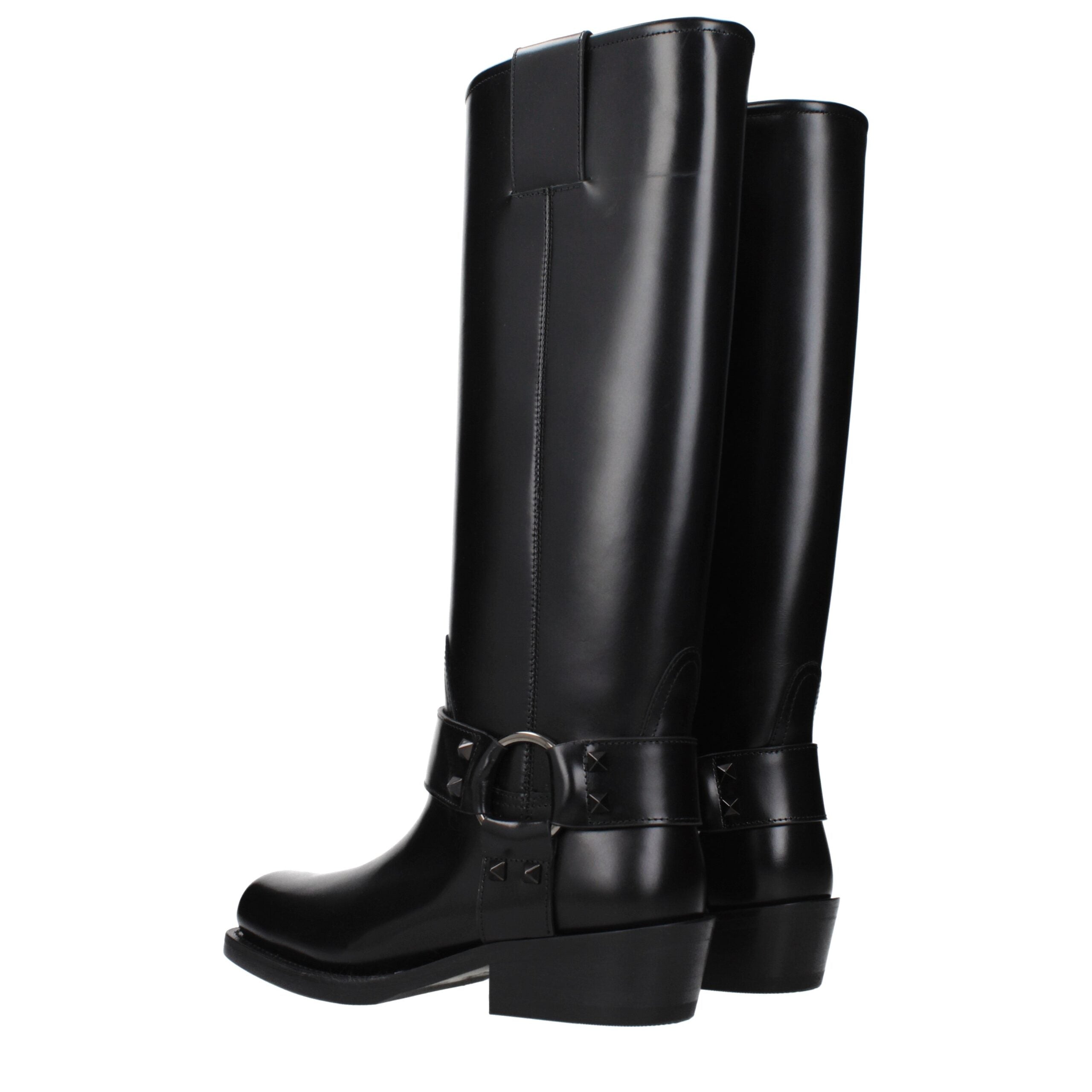 Valentino Garavani Leather boot in black — view 4