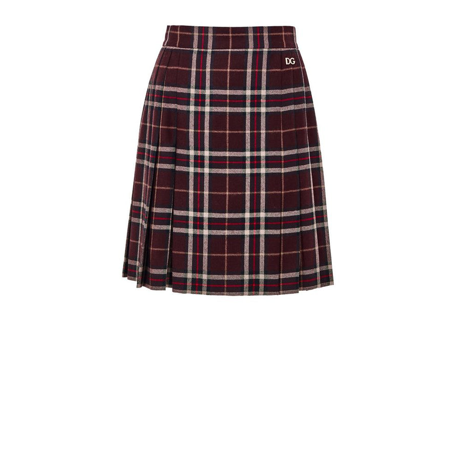 Dolce & Gabbana 100% Wool skirt in burgundy