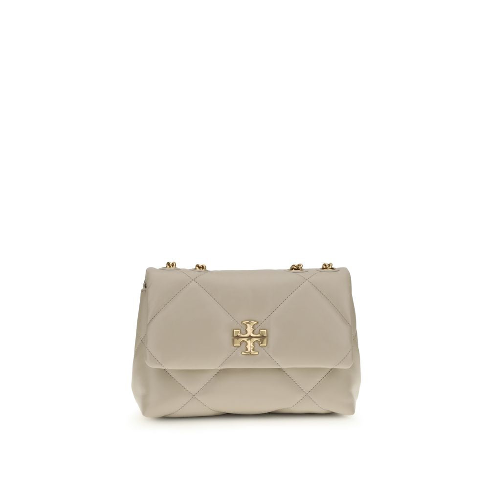 Tory Burch 100% Calf Leather Bos Taurus shoulder bag in beige